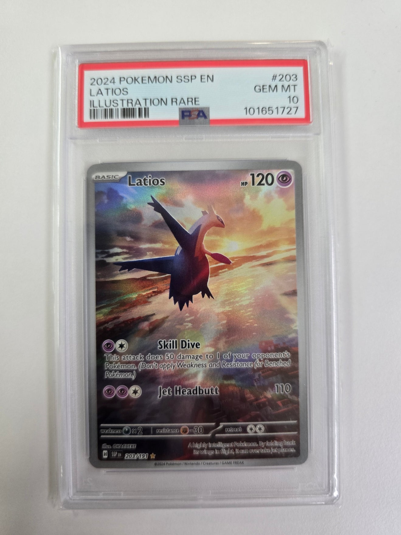 2024 Surging Sparks Latios - Illustration Rare / PSA 10 / (Englisch)