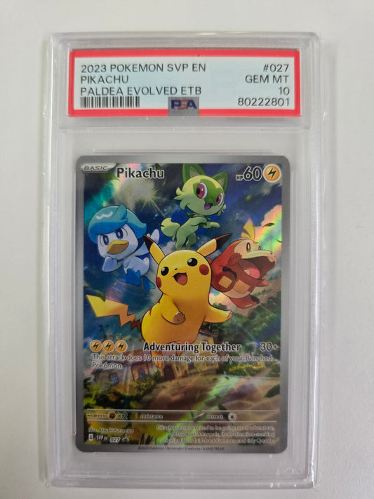 Pikachu Promo Card (Paldea AEvolved ETB) PSA 10 (Englisch)