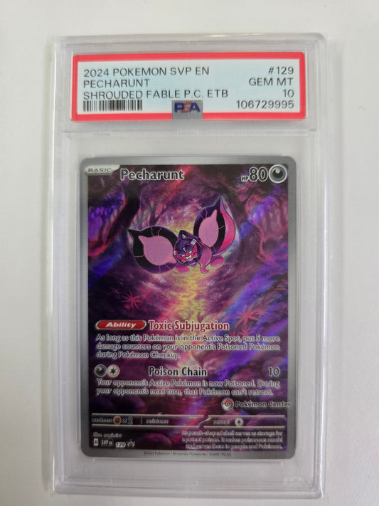 Pecharunt - SVP Shrouded Fable ETB / PSA 10 (Englisch)