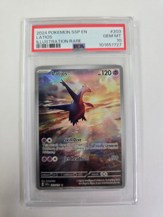 2024 Surging Sparks Latios - Illustration Rare / PSA 10 / (Englisch)