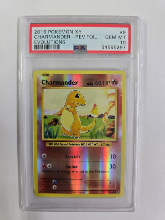 Charmander - Evolutions - Reverse Foil / PSA 10 (Englisch)